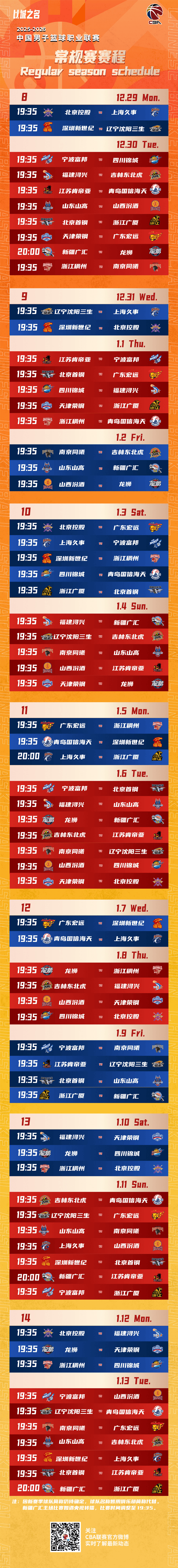 CBA今年